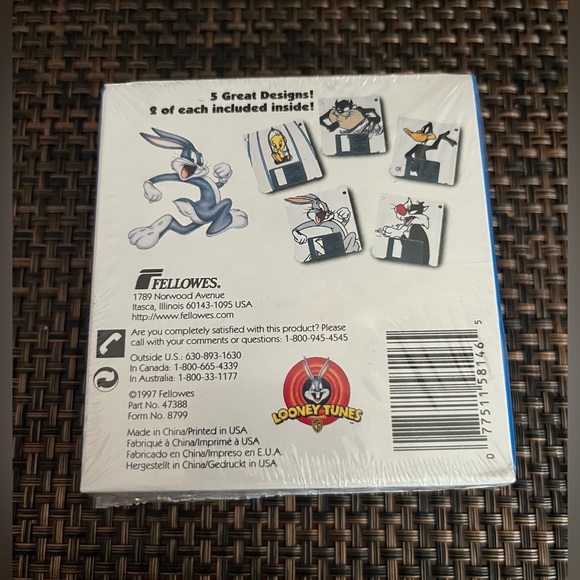 Looney Tunes 10-3.5” Diskettes Volume One, 5 Character Designs. Sealed. - Picture 3 of 3